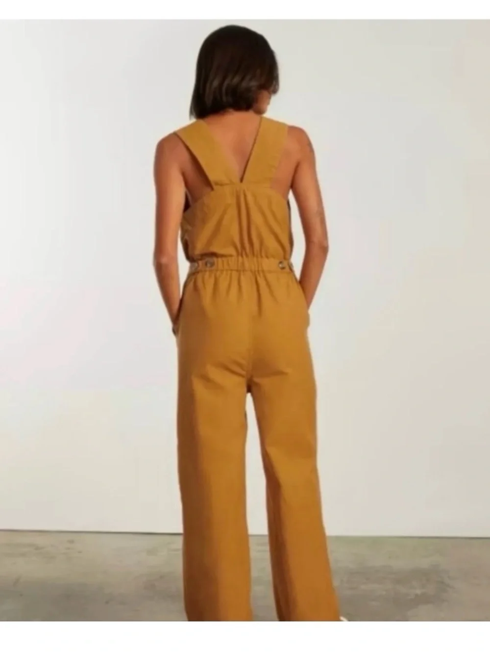 Everlane The Fatigue Apron‎ Jumpsuit in Amber Gold Size 0